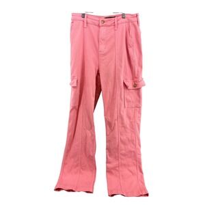 Judy Blue Los Angeles Pink Cargo Wide Leg Jeans Womens Size 9 29